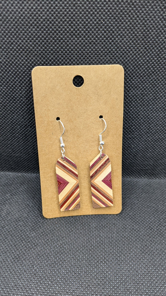 Segmented Wooden Earrings