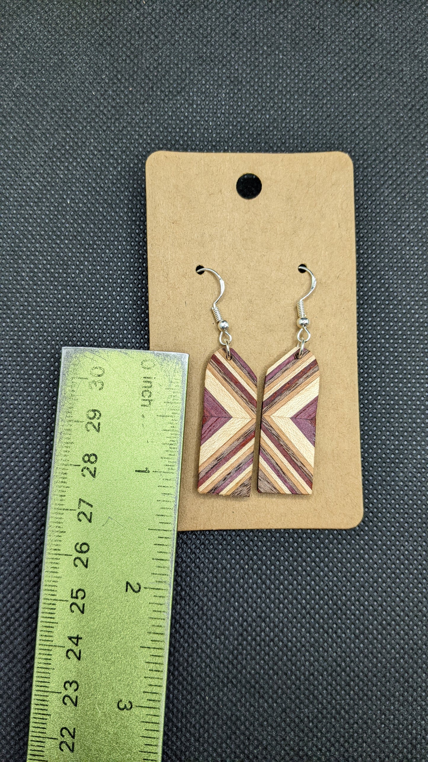 Segmented Wooden Earrings