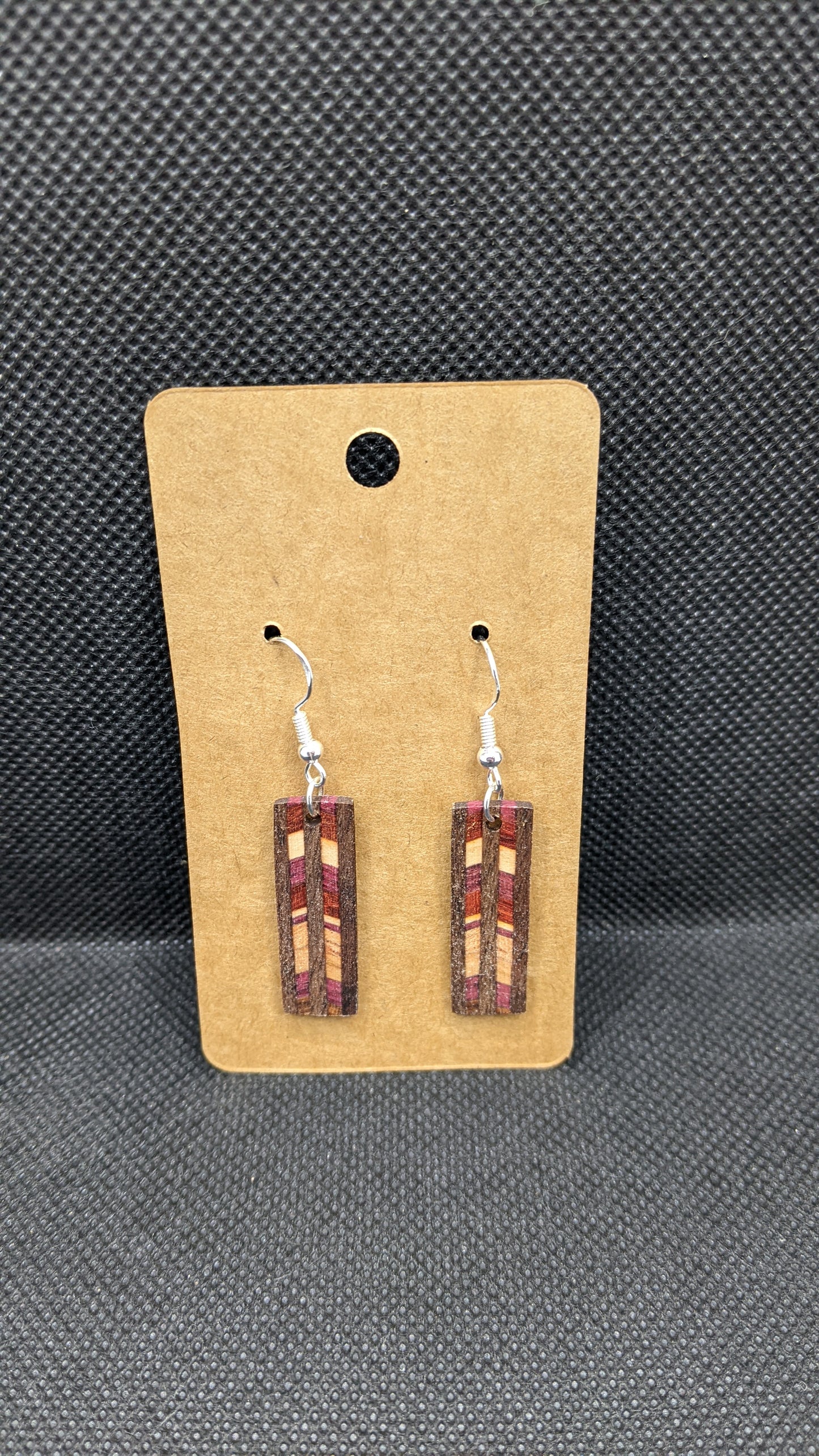 Segmented Wooden Earrings