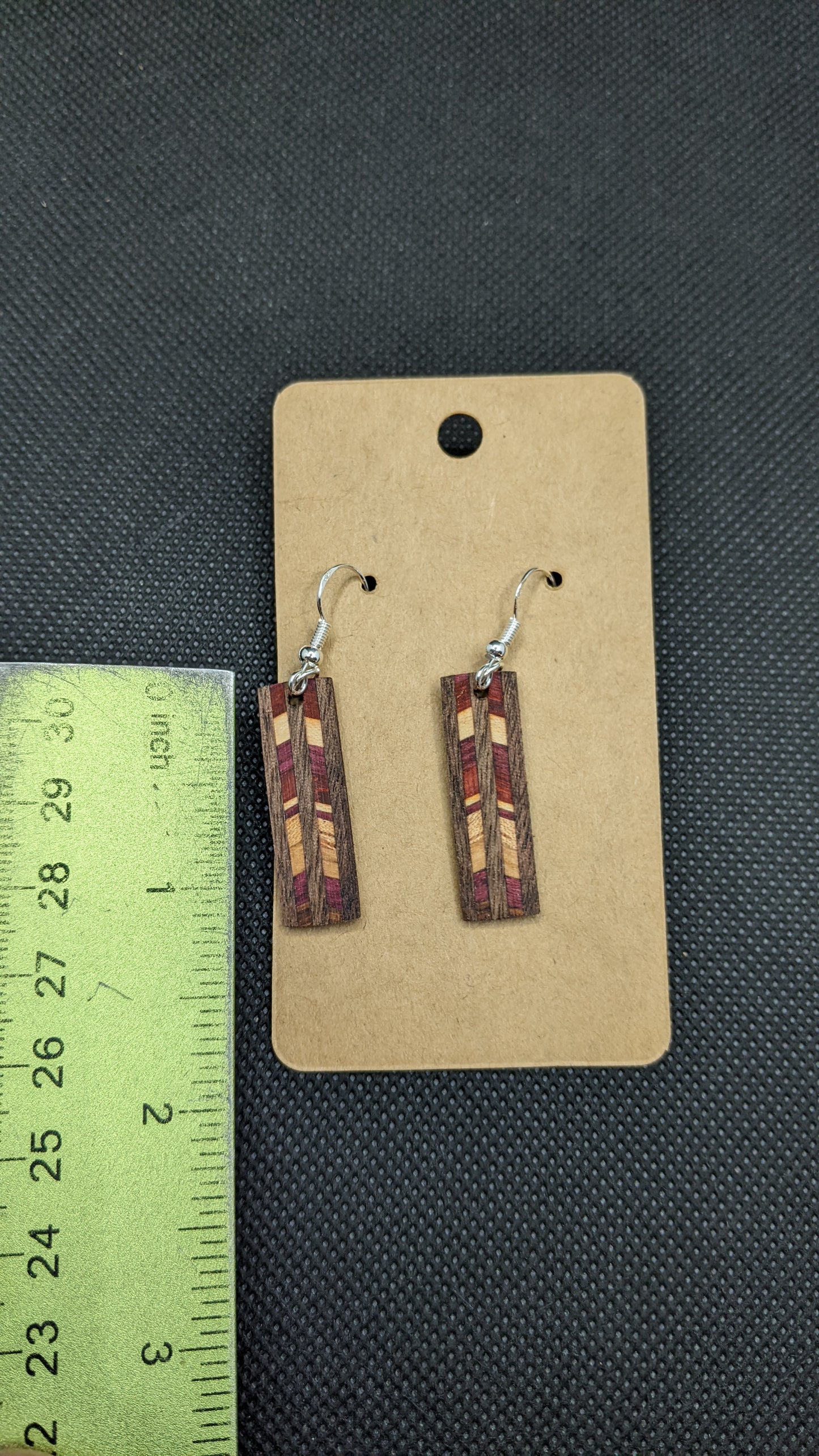 Segmented Wooden Earrings