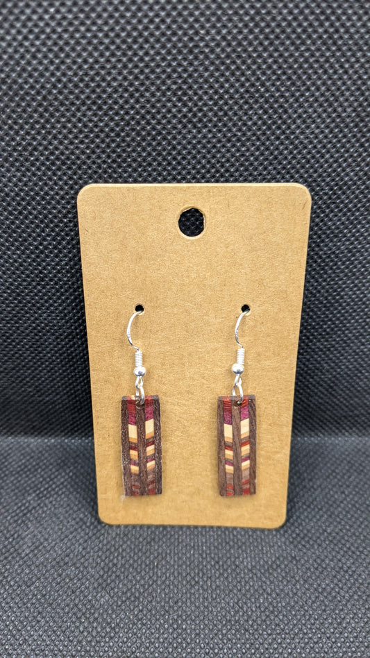 Segmented Wooden Earrings