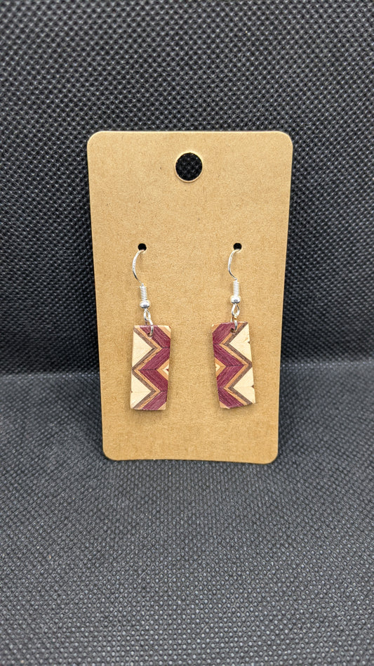 Segmented Wooden Earrings