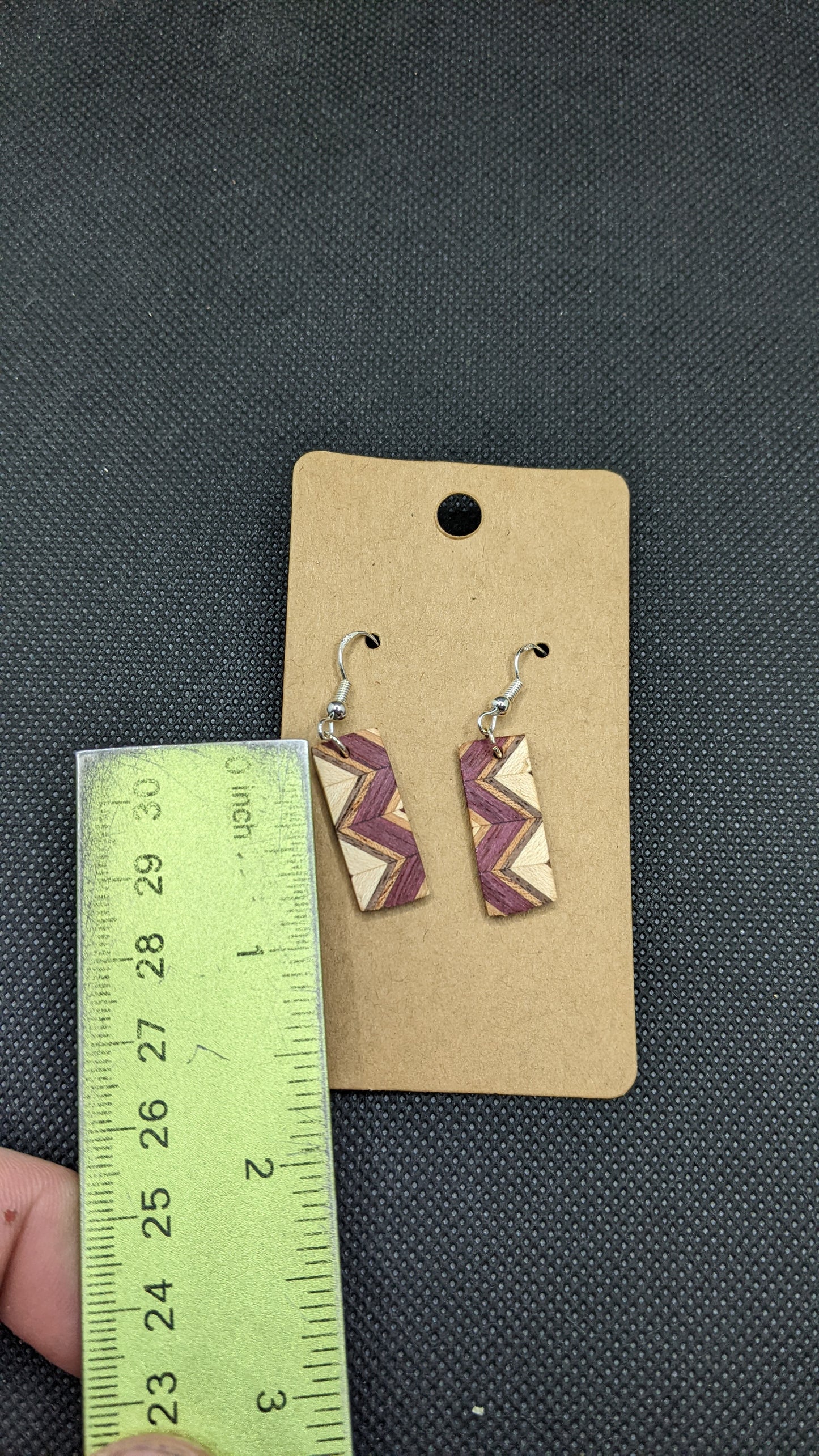 Segmented Wooden Earrings