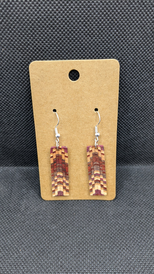 Segmented Wooden Earrings