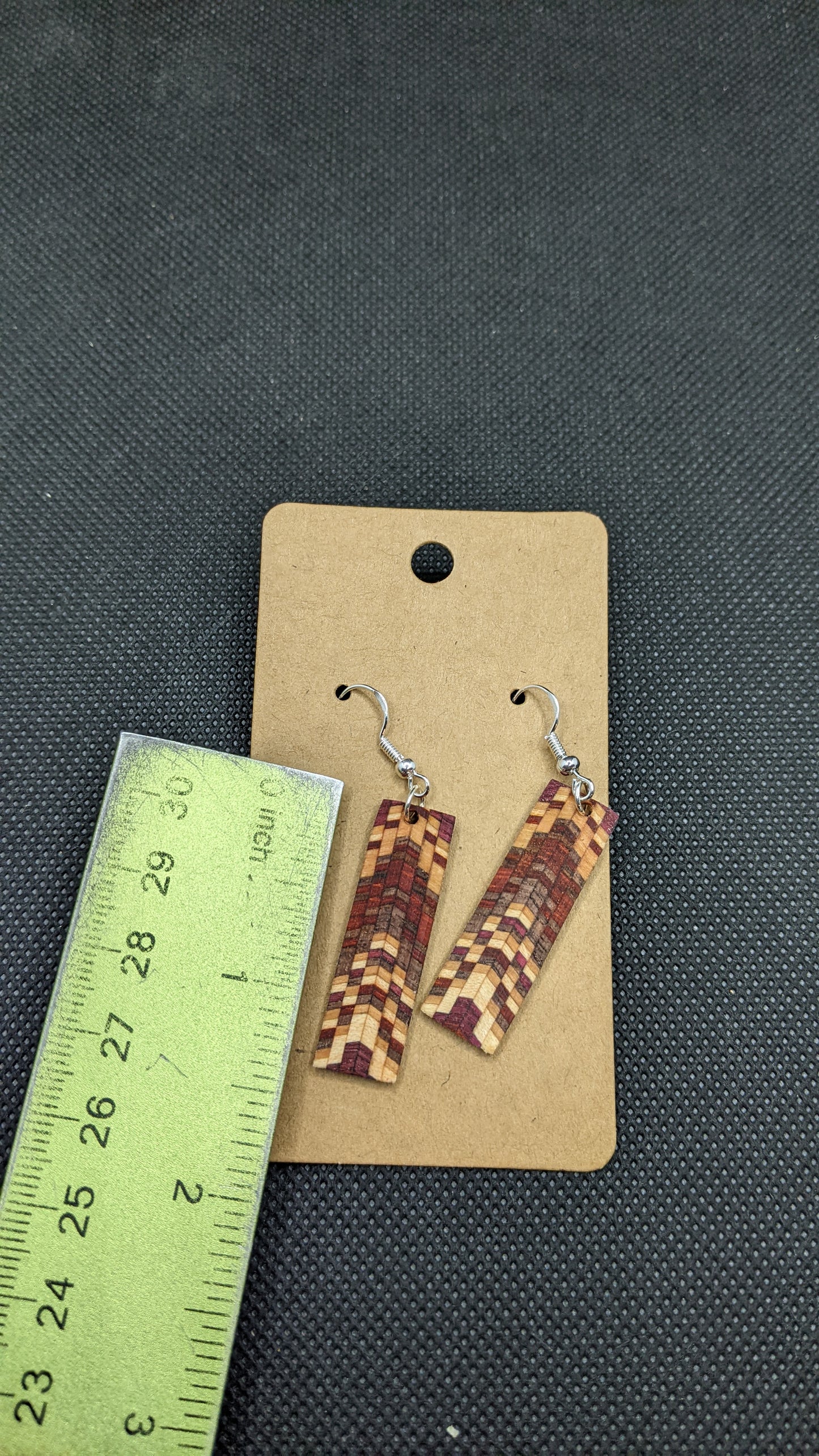 Segmented Wooden Earrings