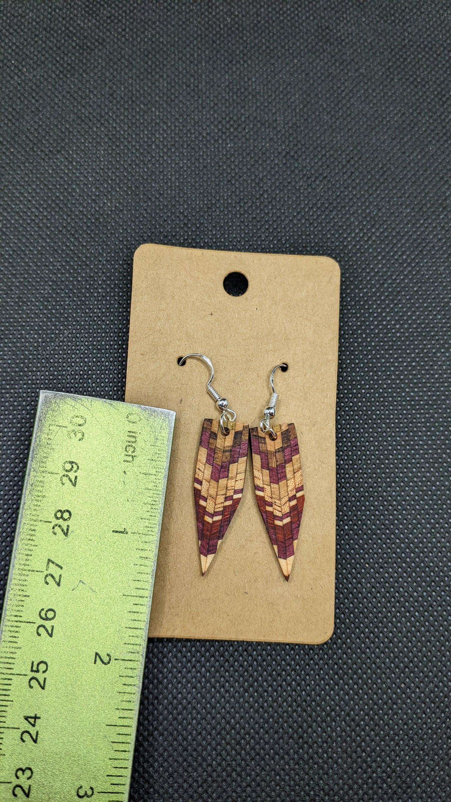 Segmented Wooden Earrings