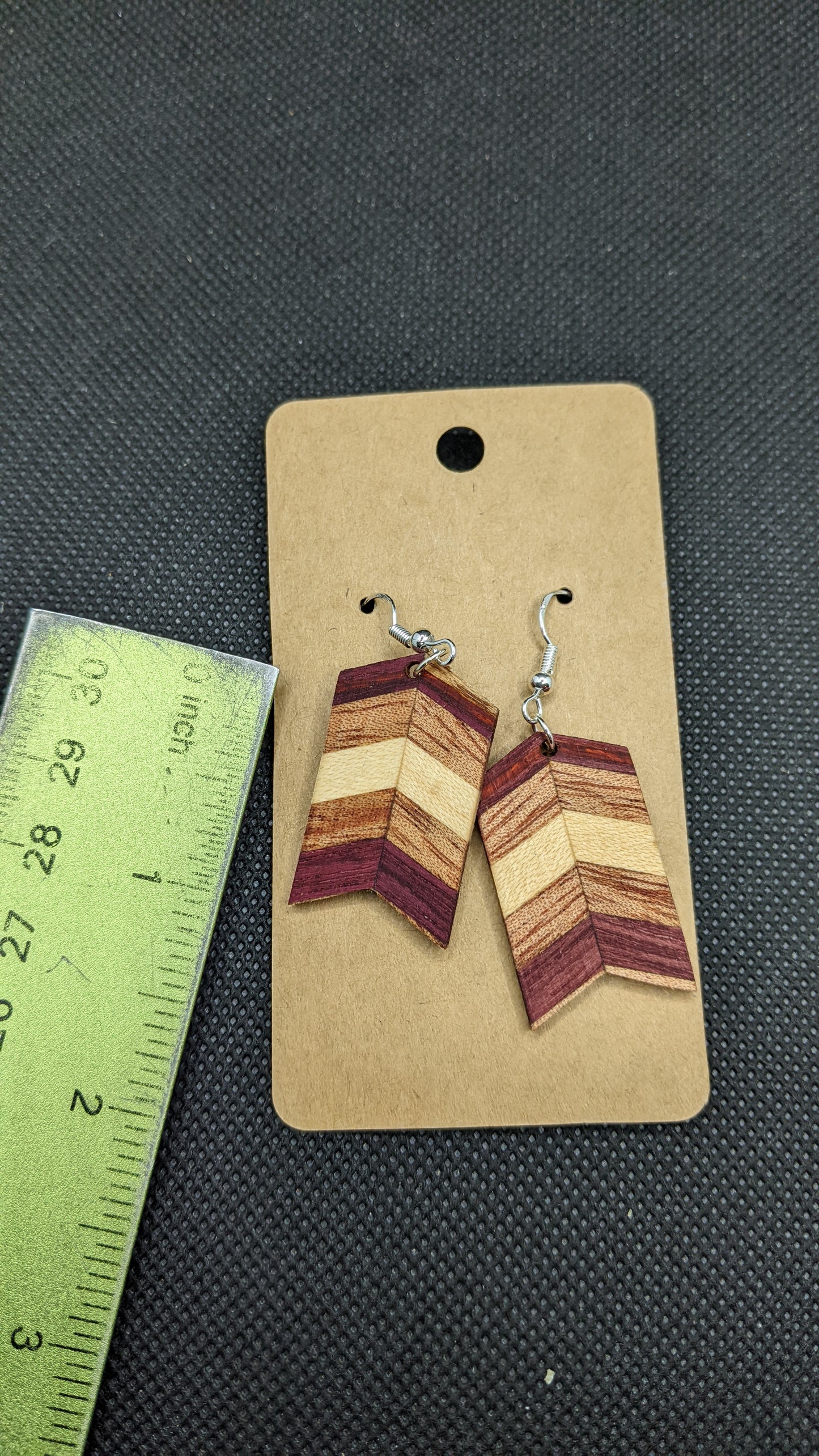 Segmented Wooden Earrings