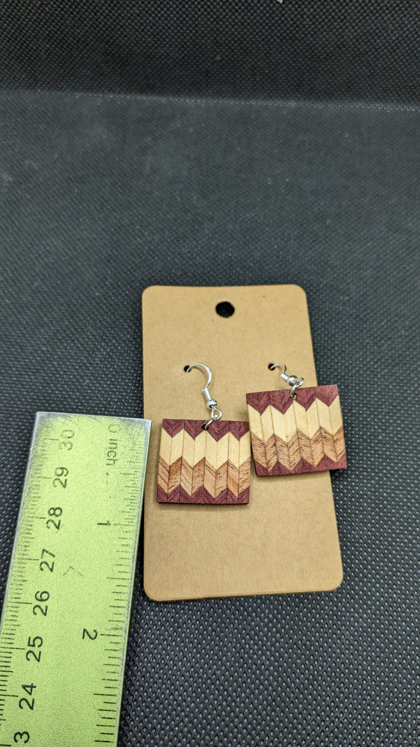 Segmented Wooden Earrings