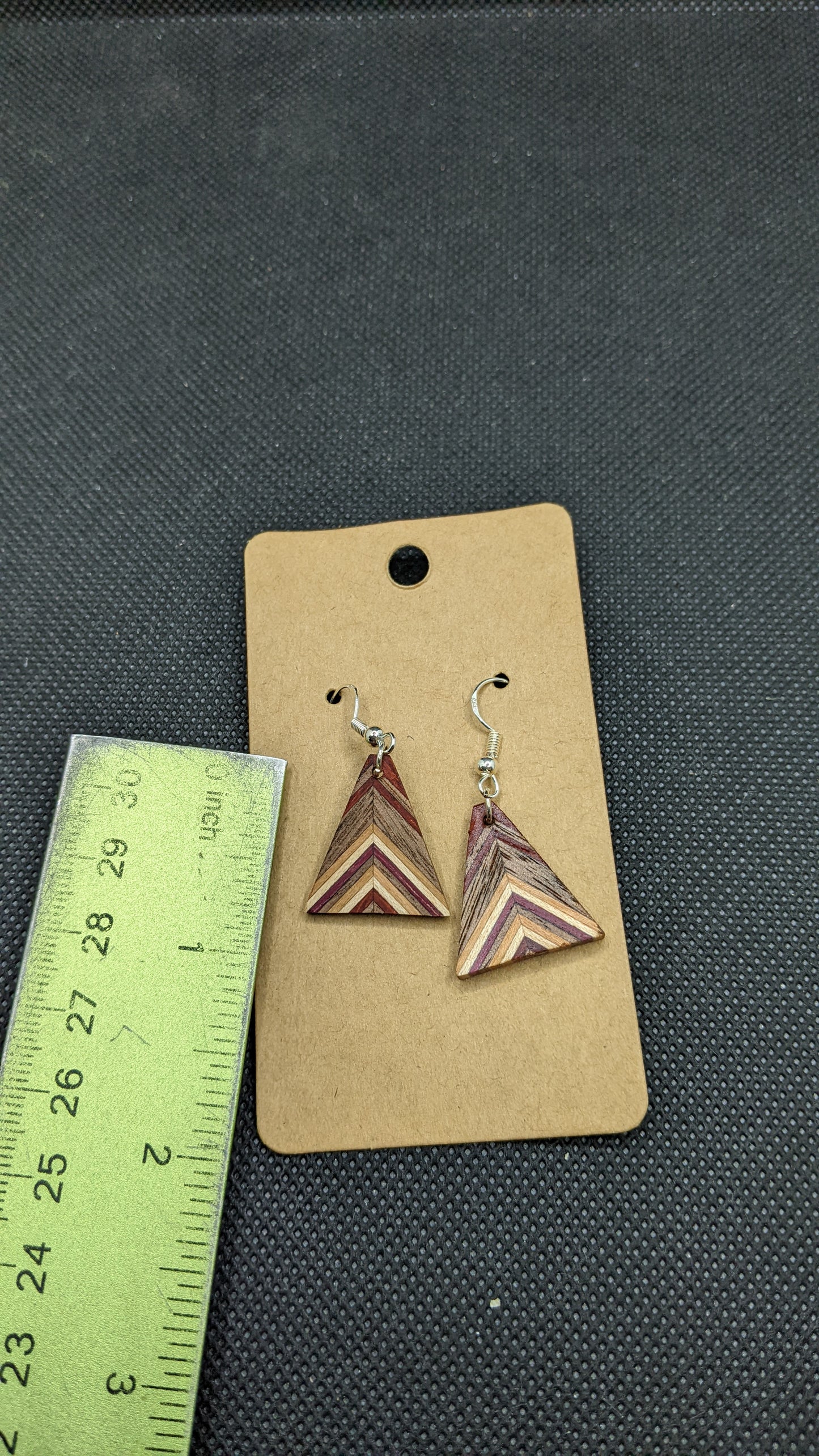 Segmented Wooden Earrings