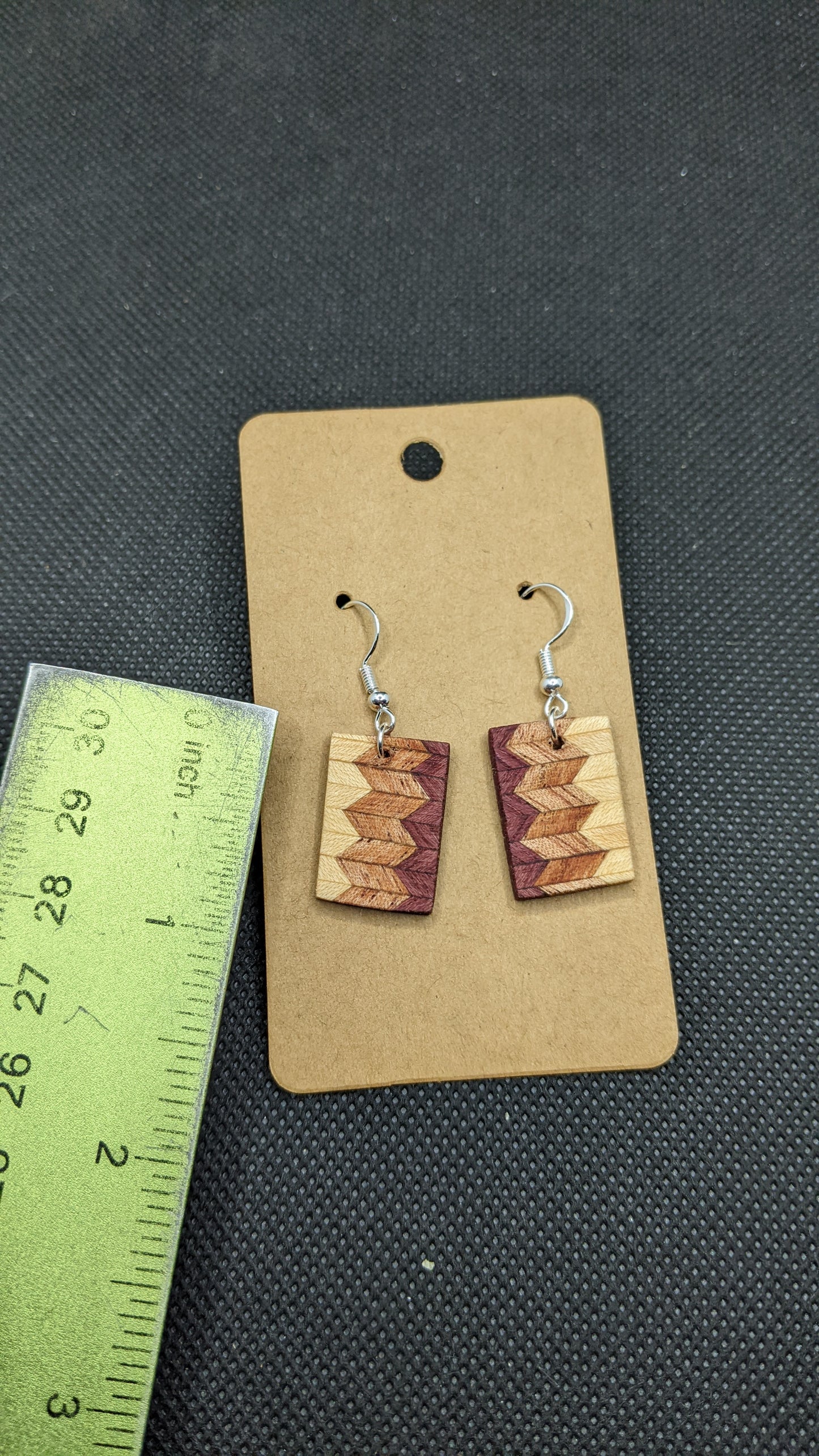 Segmented Wooden Earrings