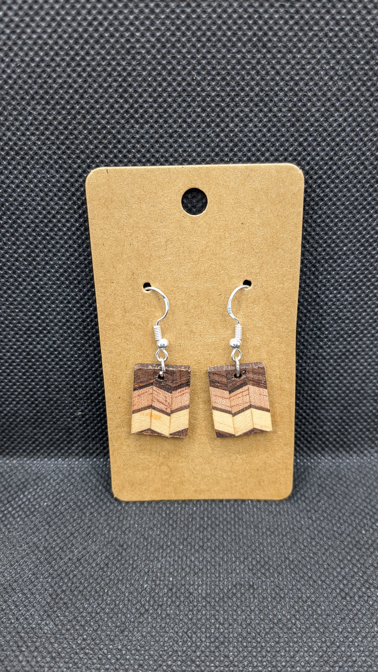 Segmented Wooden Earrings