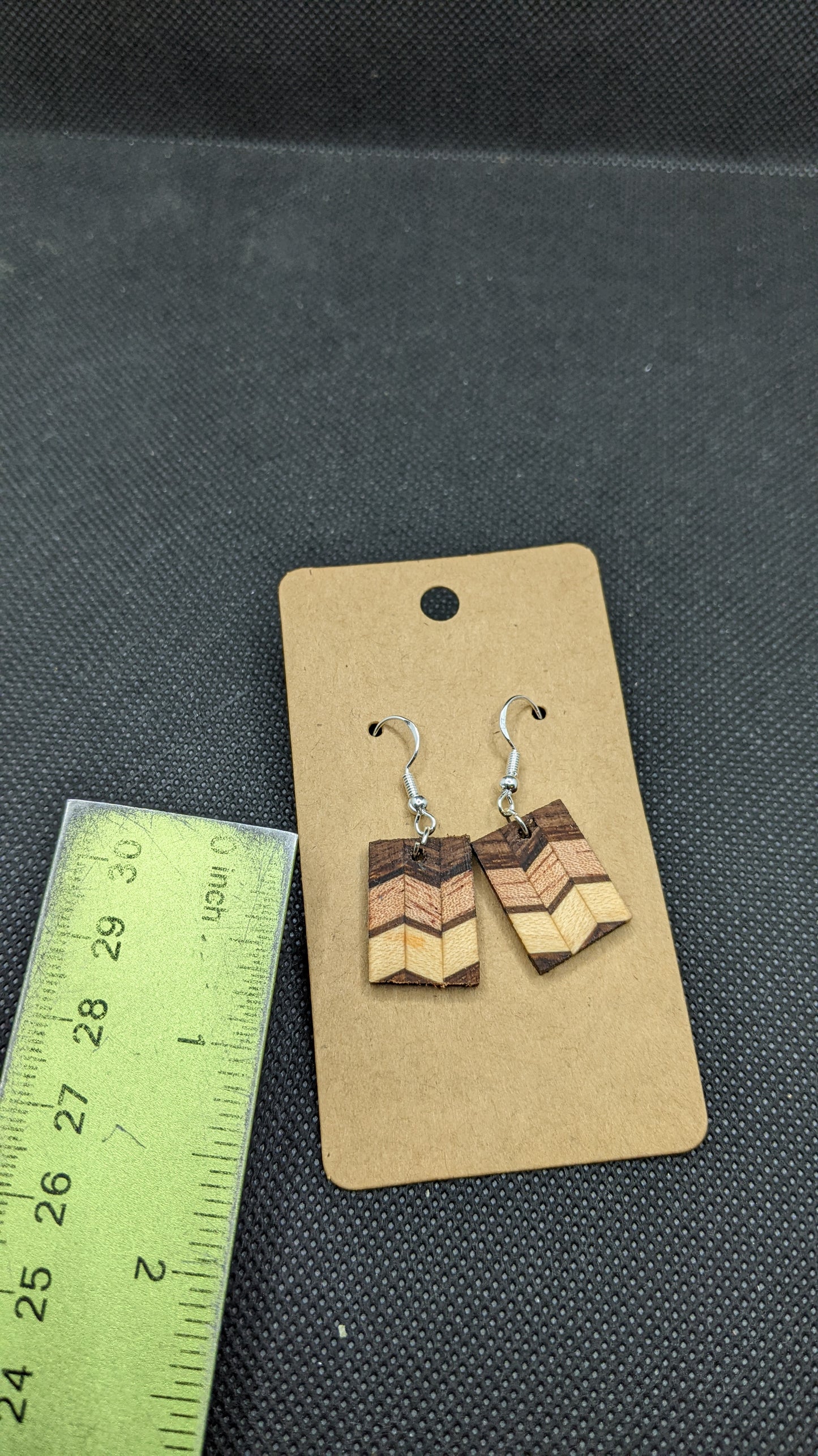 Segmented Wooden Earrings