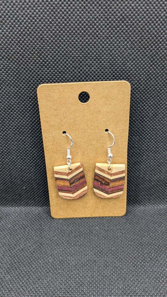 Segmented Wooden Earrings