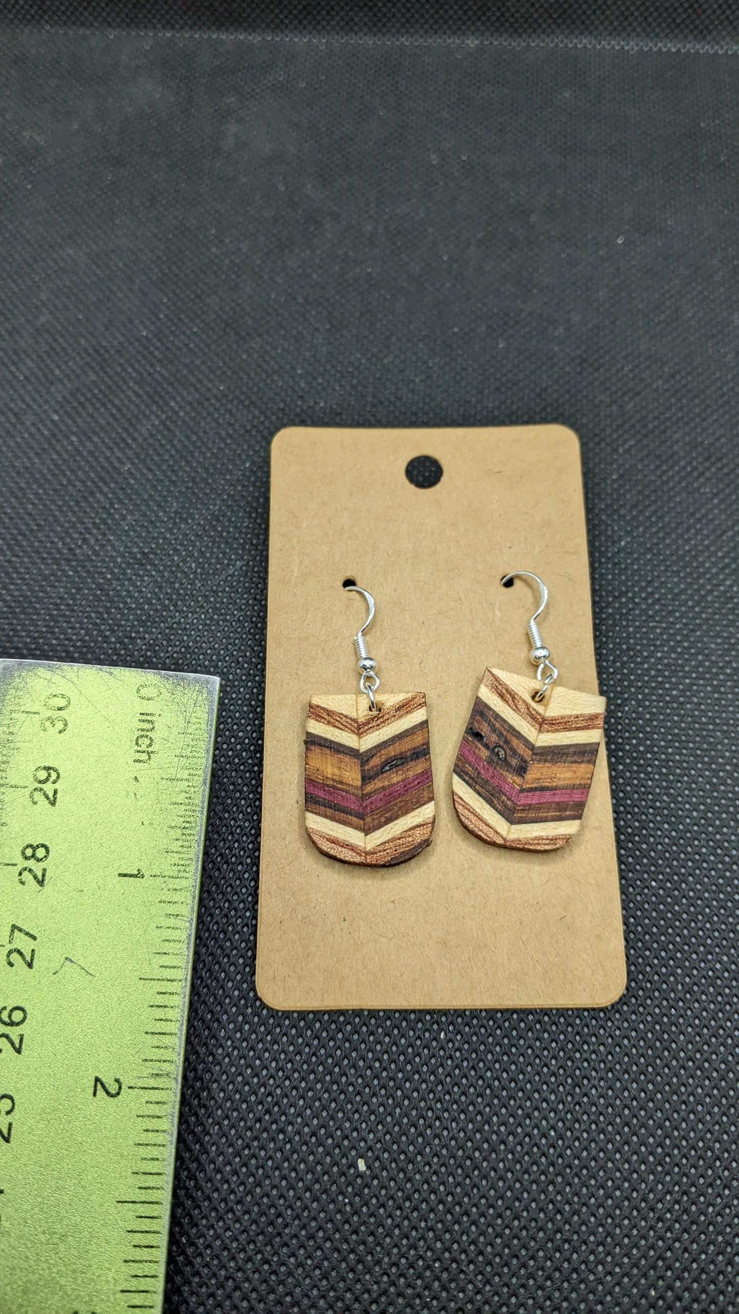 Segmented Wooden Earrings