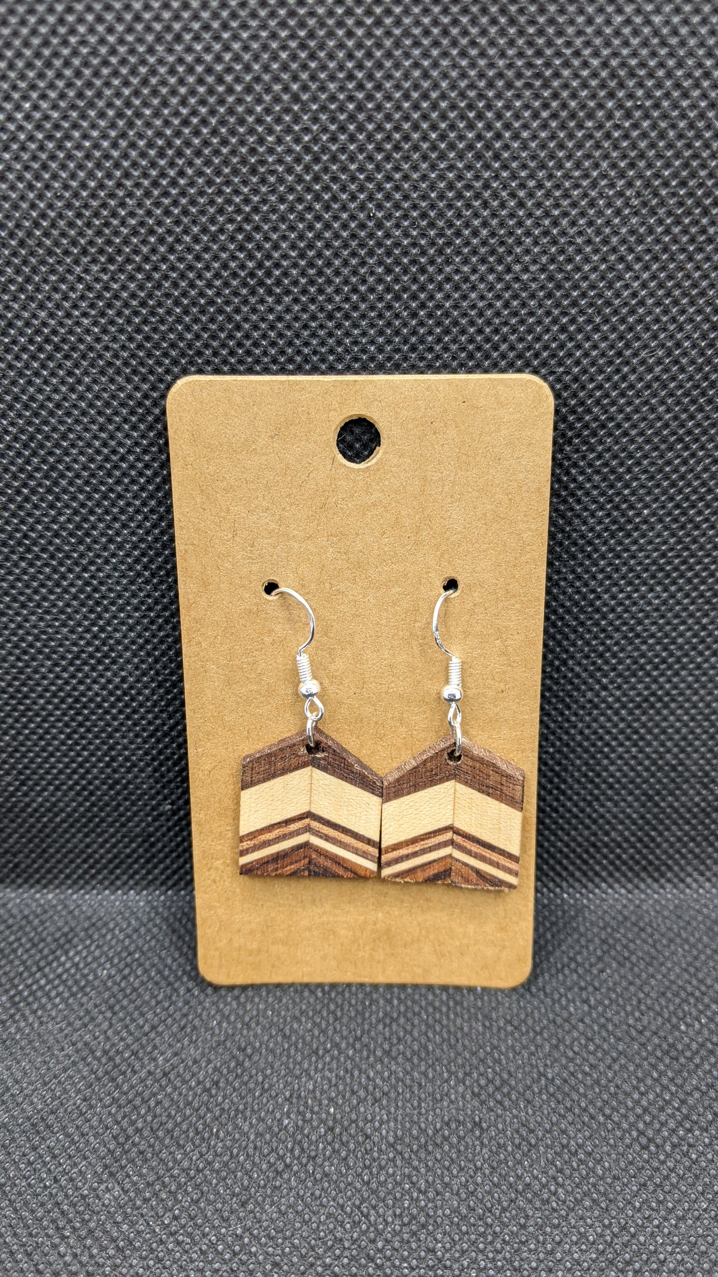 Segmented Wooden Earrings