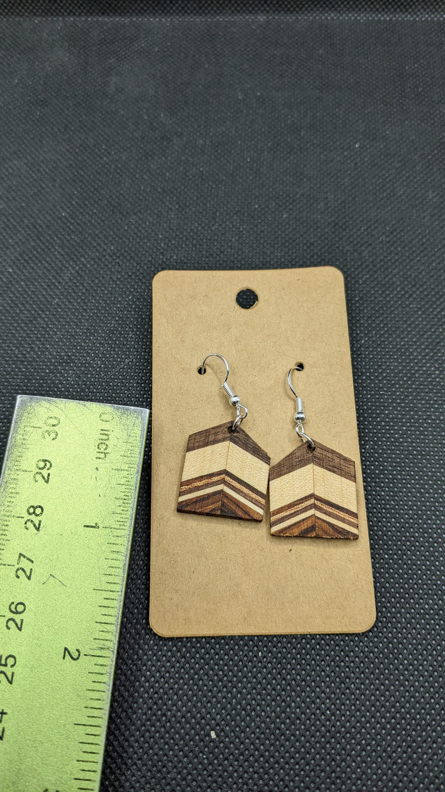 Segmented Wooden Earrings