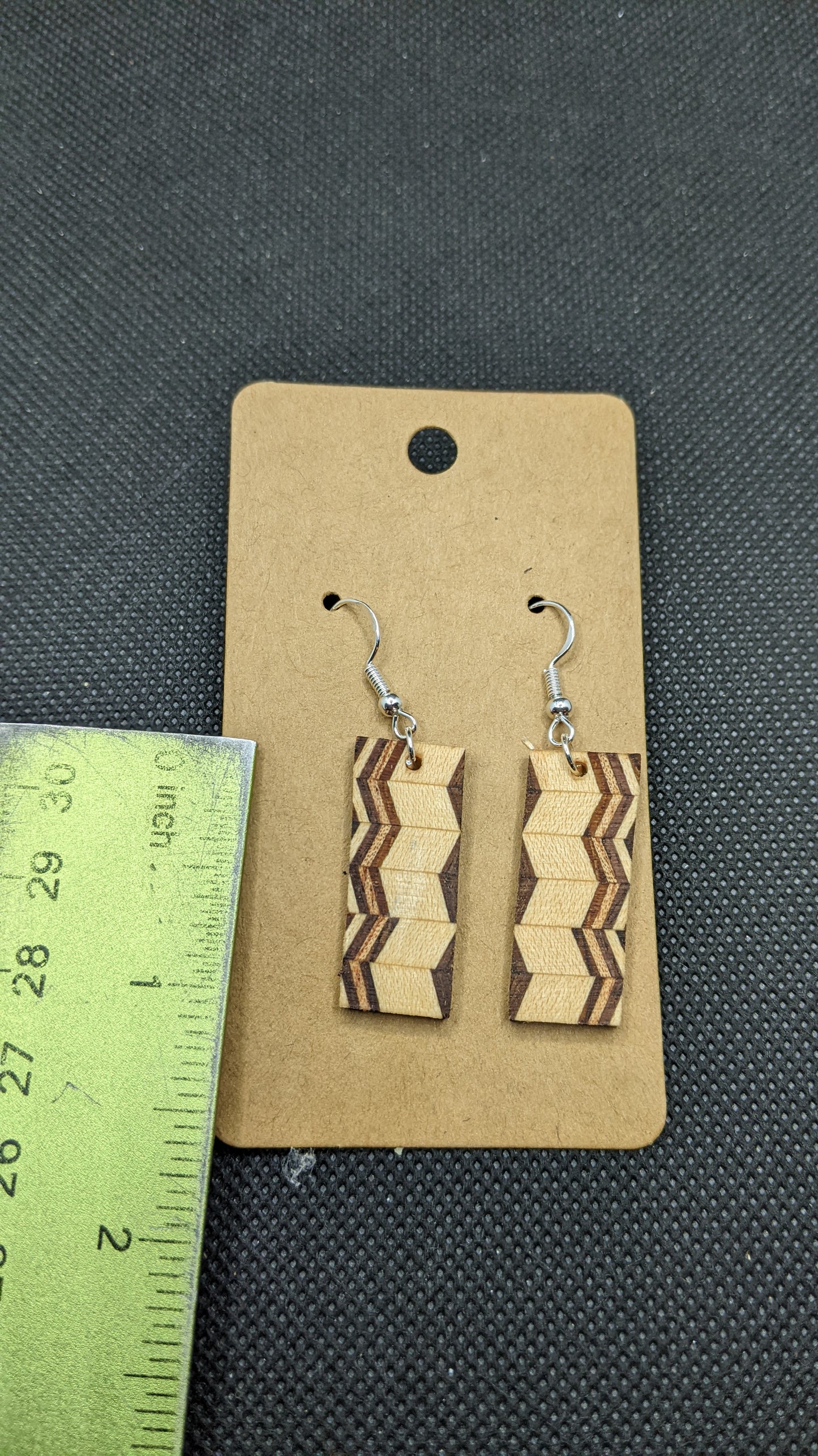 Segmented Wooden Earrings