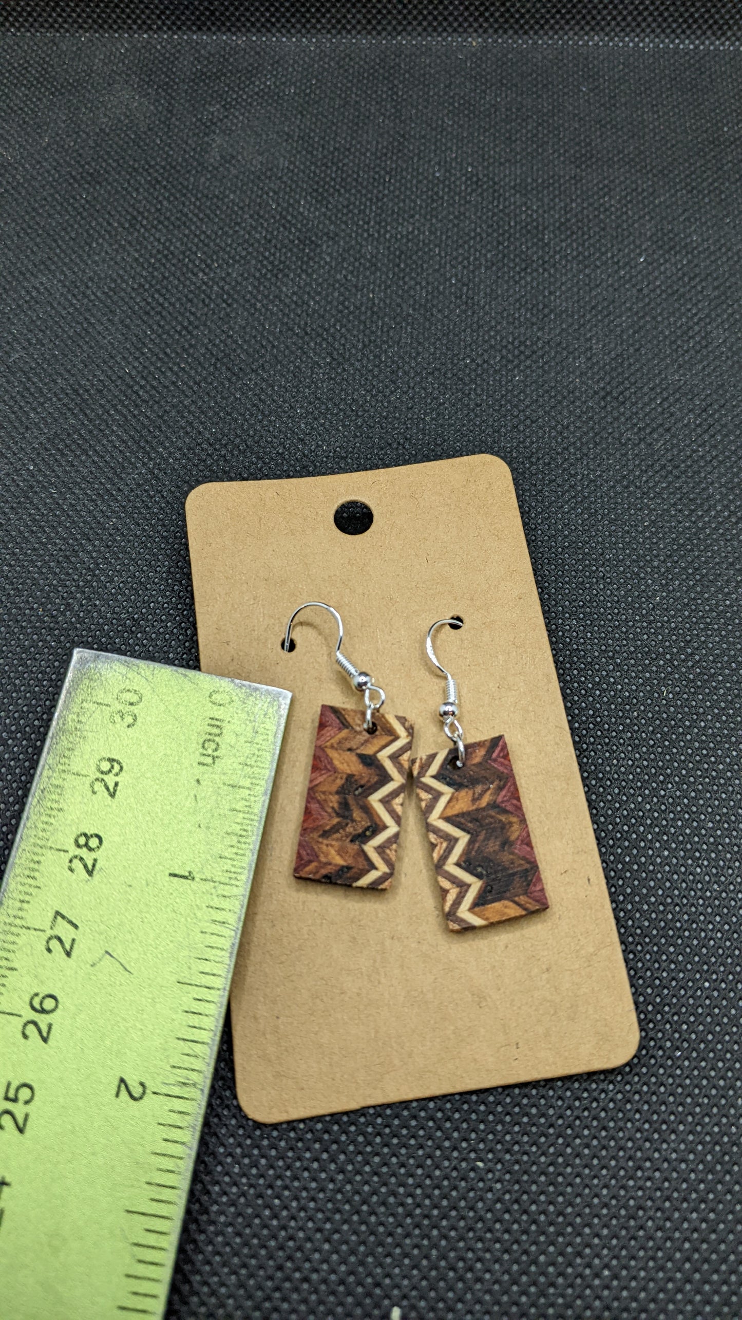 Segmented Wooden Earrings