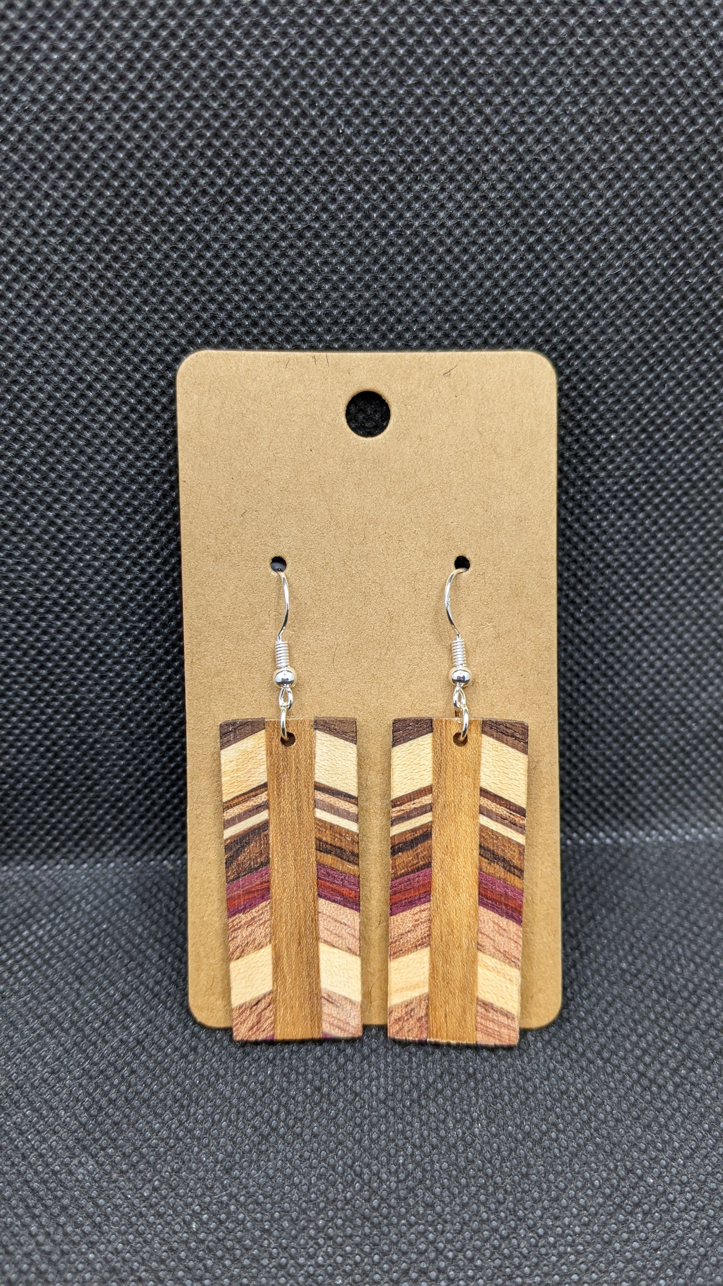 Segmented Wooden Earrings