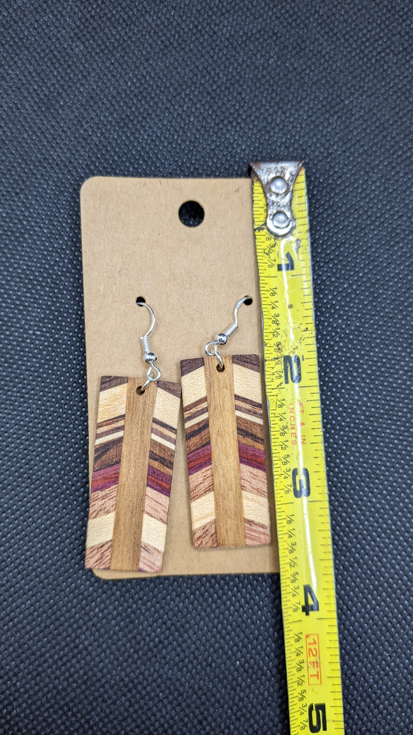 Segmented Wooden Earrings