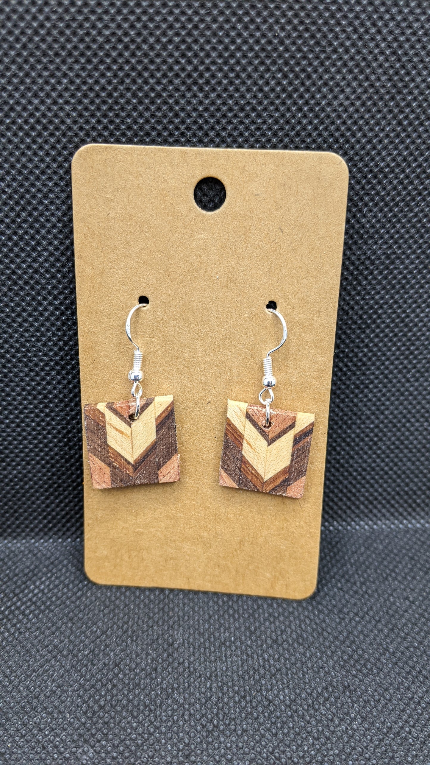 Segmented Wooden Earrings