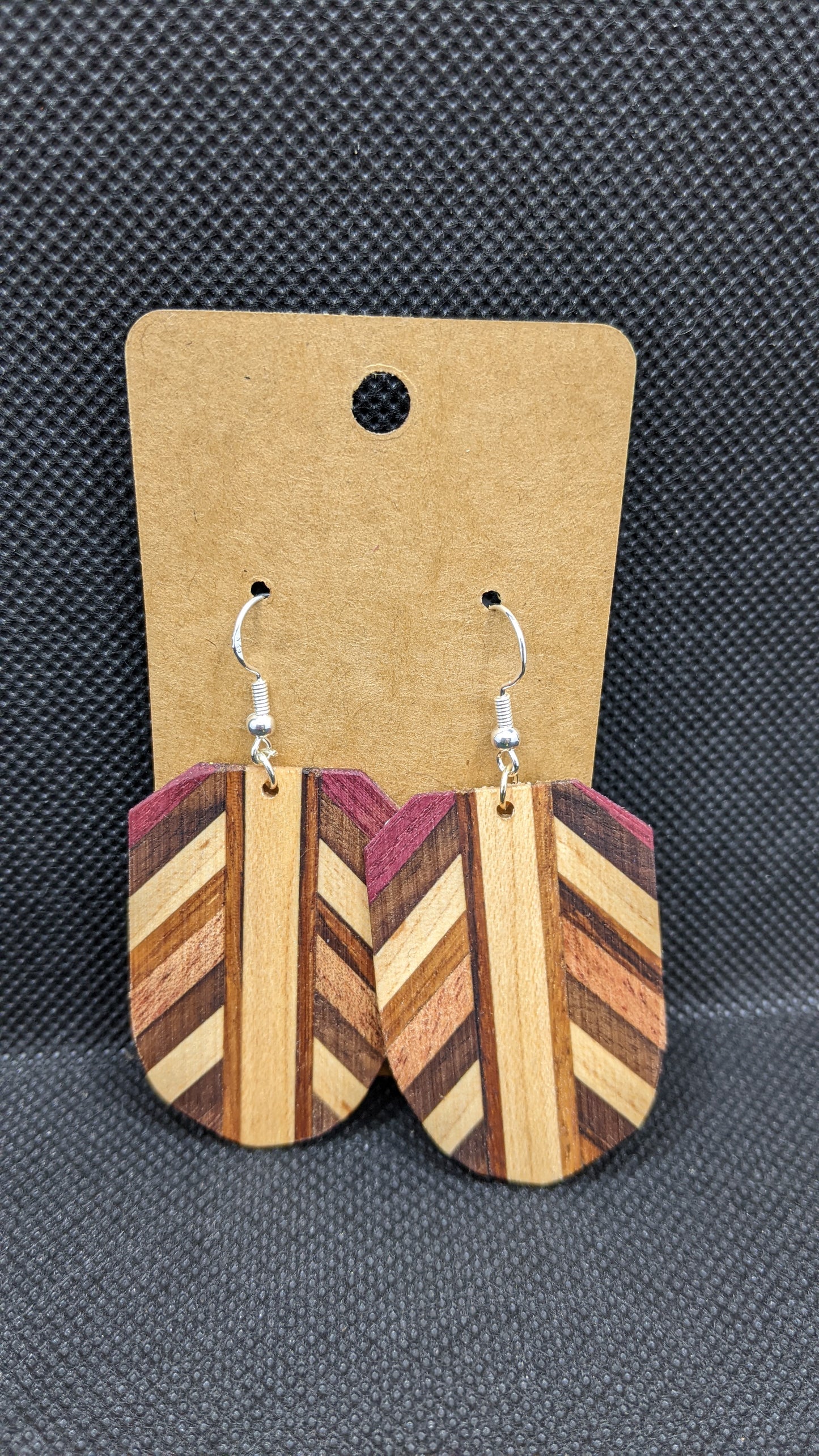 Segmented Wooden Earrings