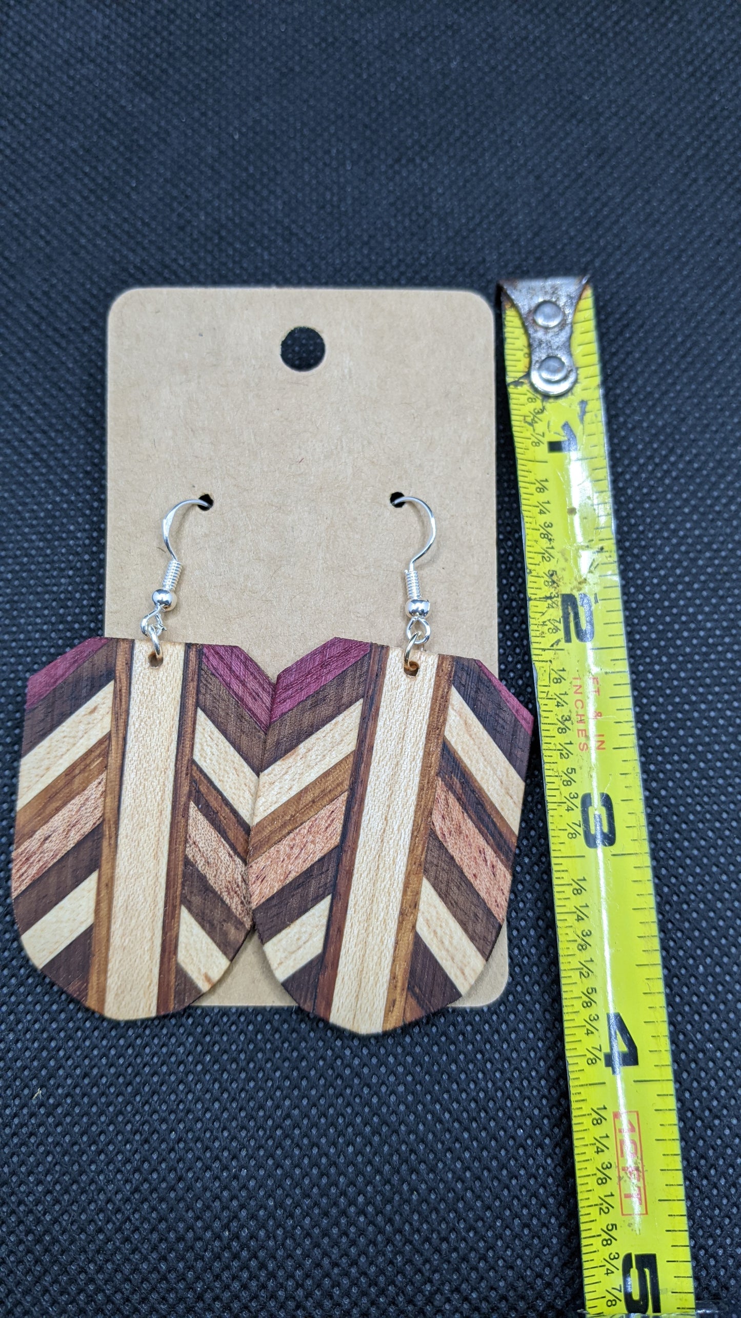 Segmented Wooden Earrings