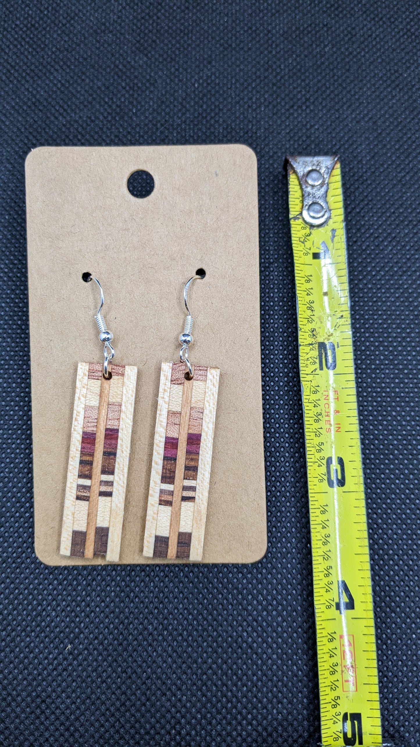 Segmented Wooden Earrings