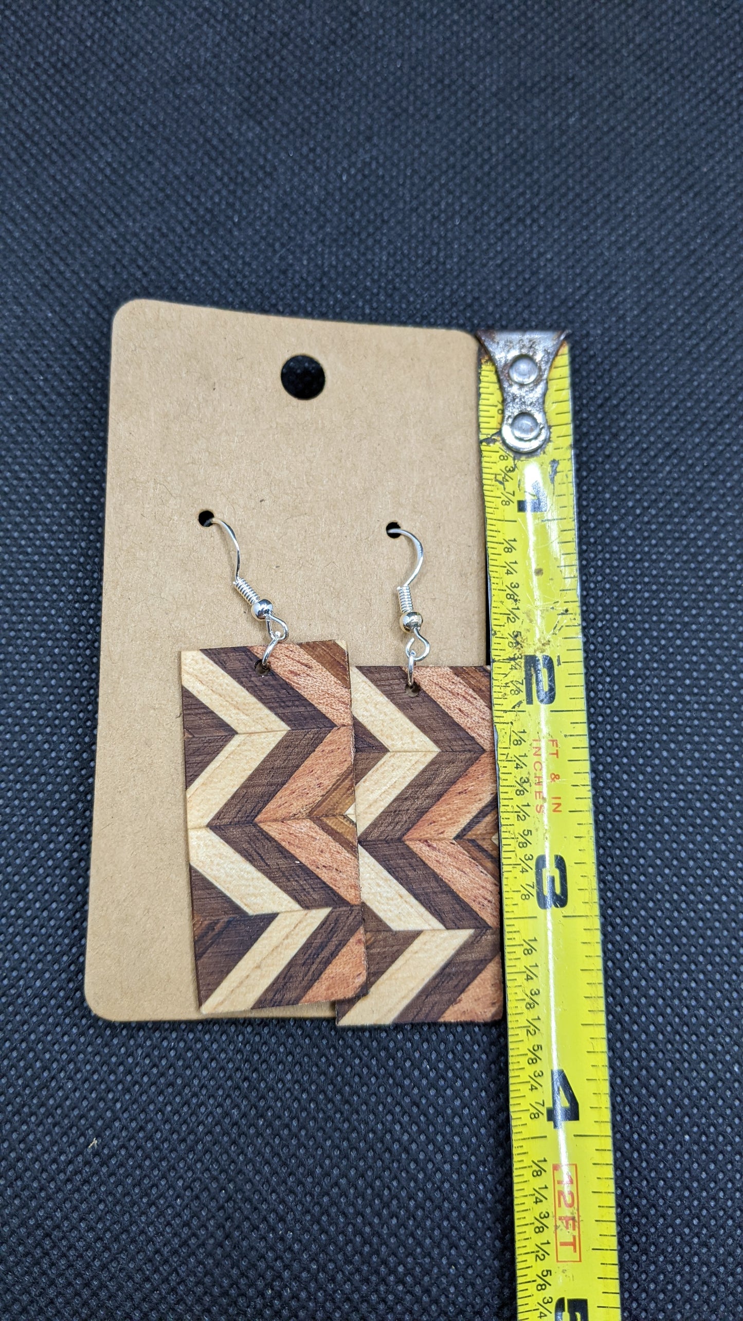 Segmented Wooden Earrings