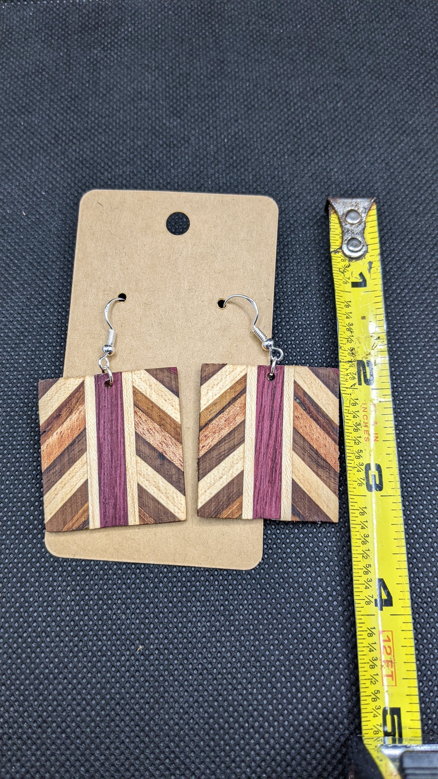 Segmented Wooden Earrings