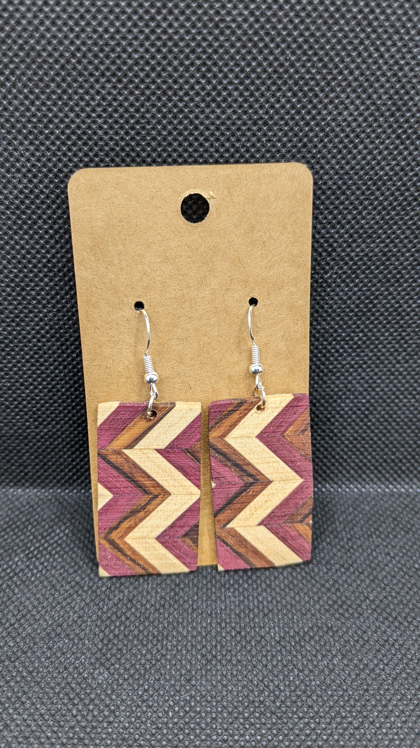 Segmented Wooden Earrings