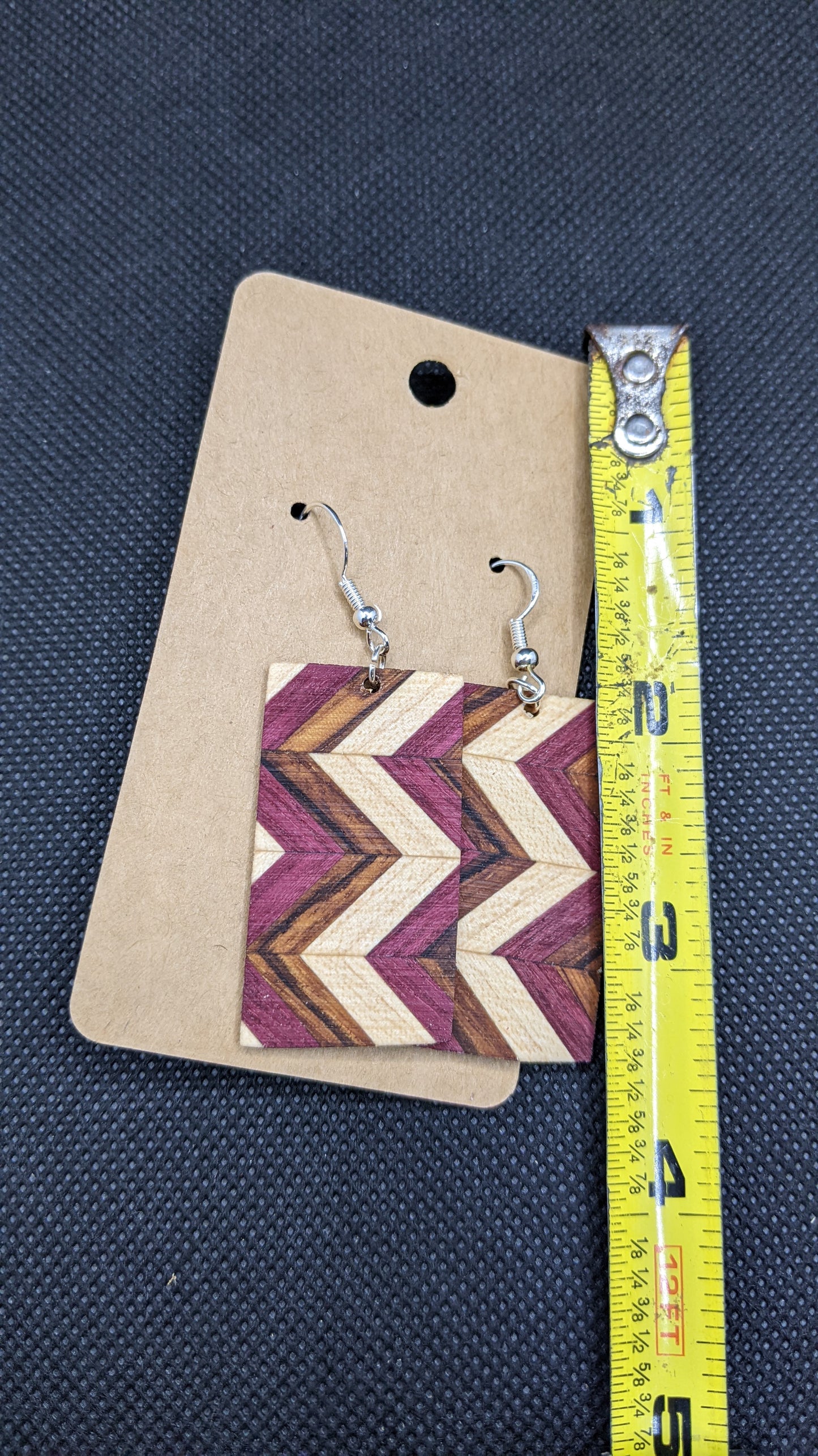 Segmented Wooden Earrings