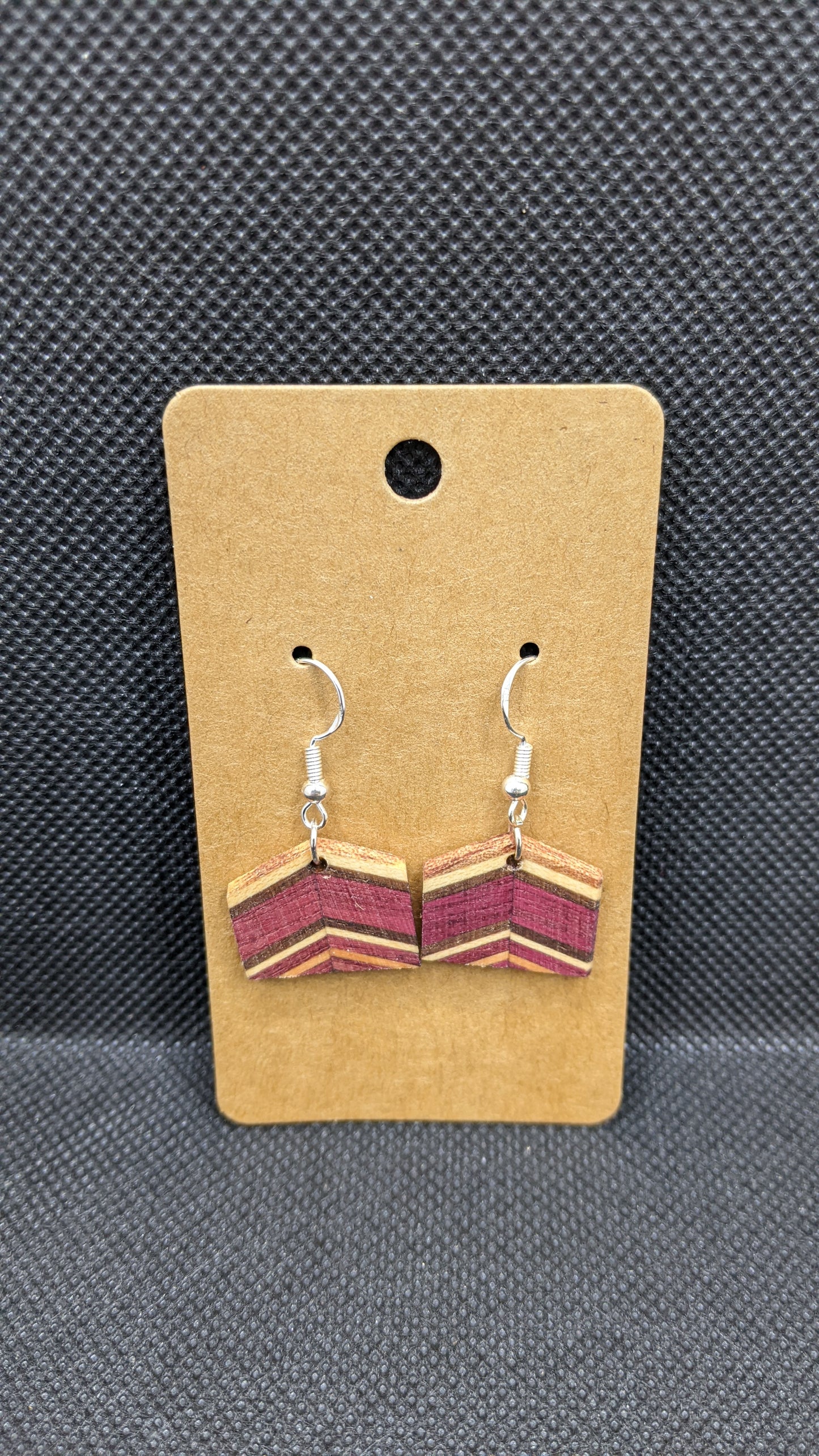 Segmented Wooden Earrings