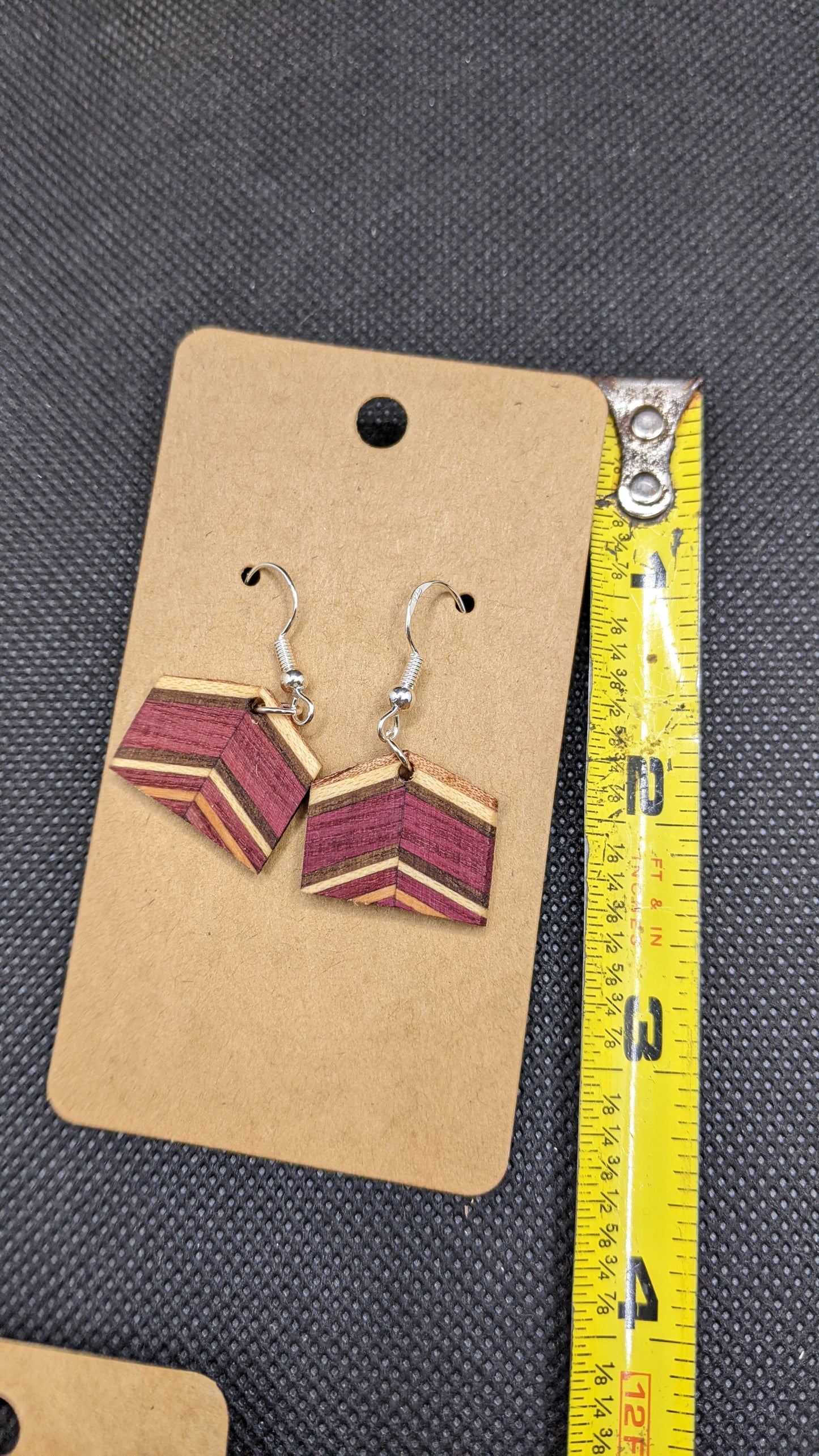 Segmented Wooden Earrings