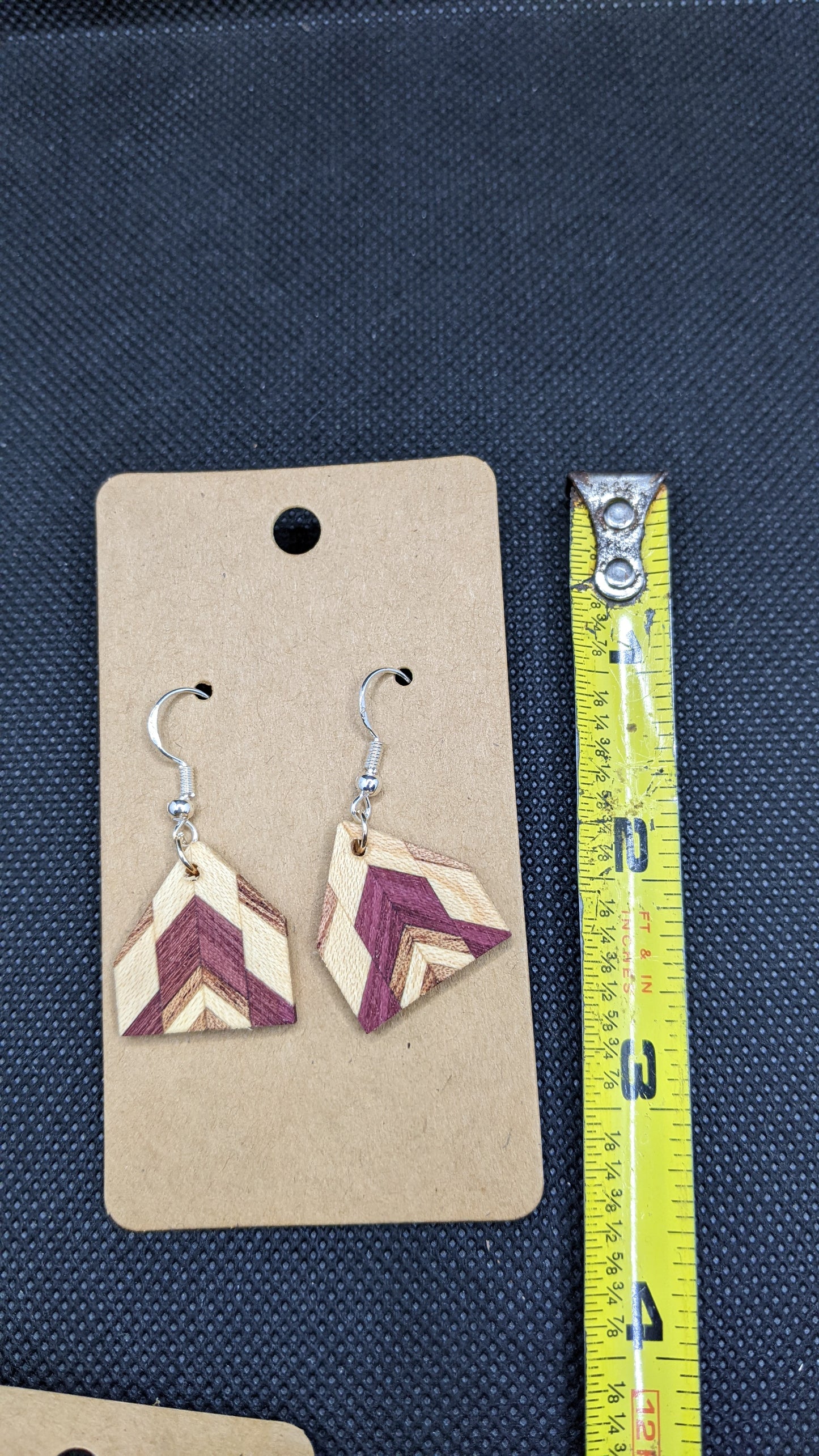 Segmented Wooden Earrings