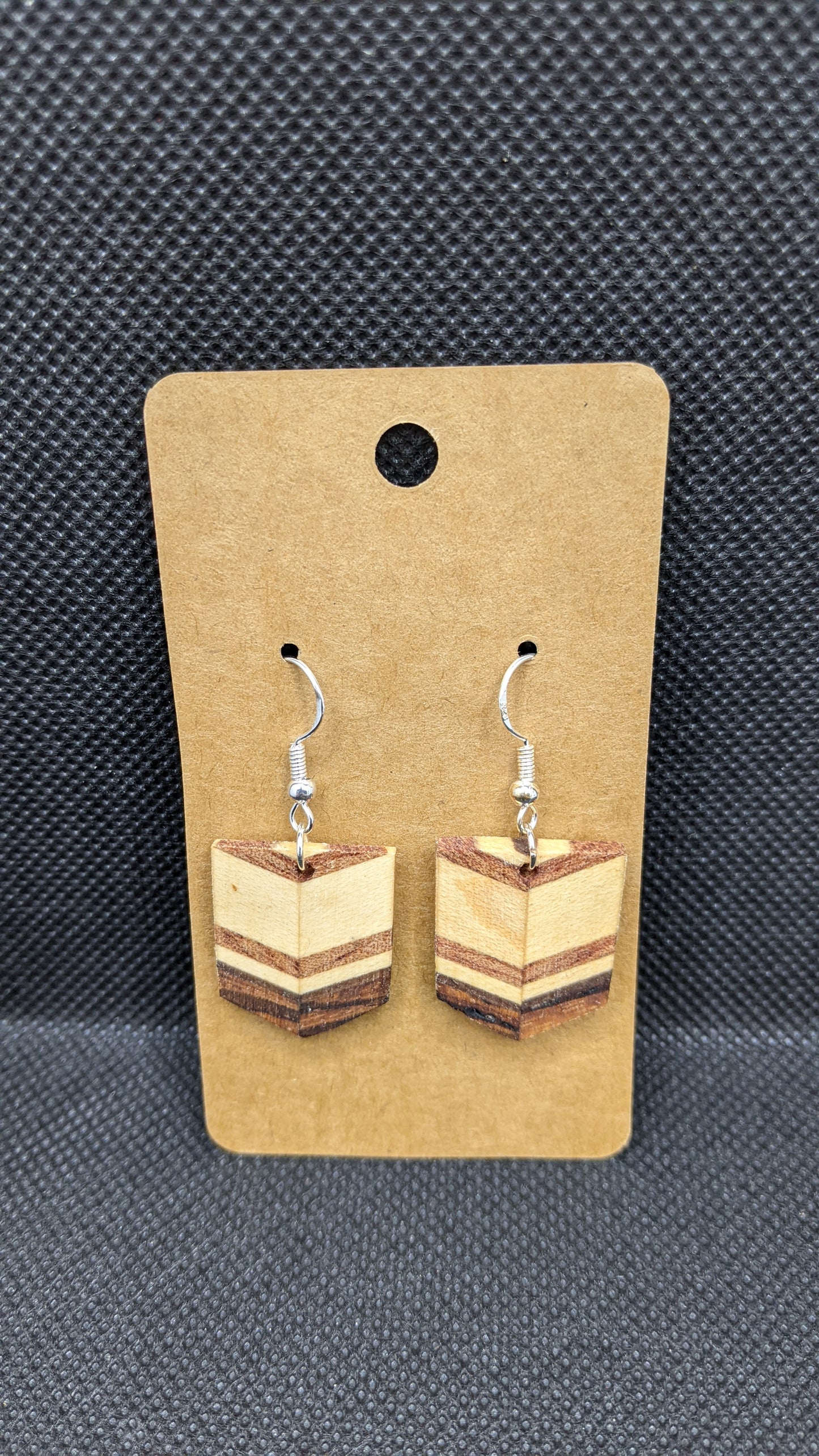 Segmented Wooden Earrings