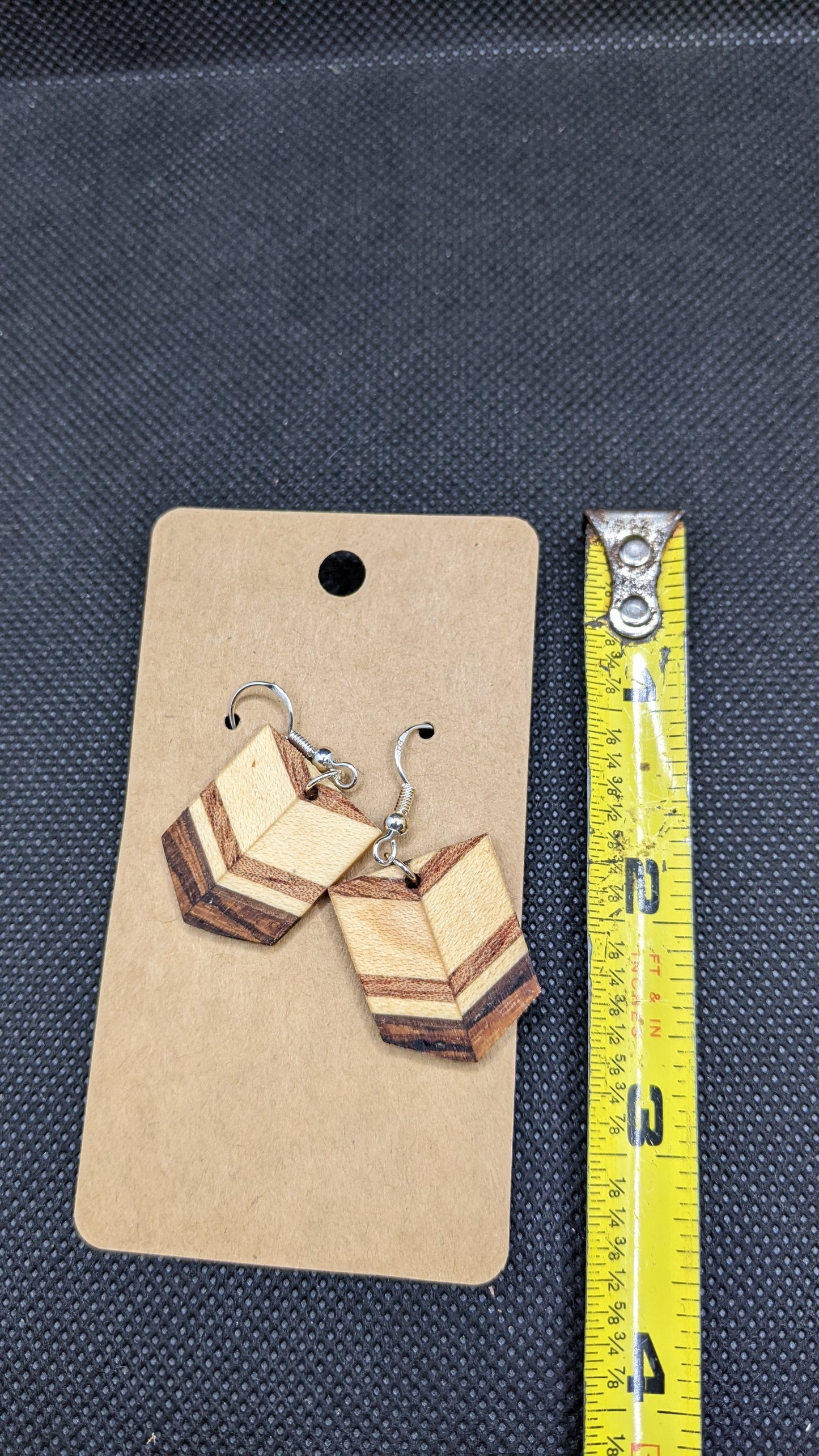 Segmented Wooden Earrings