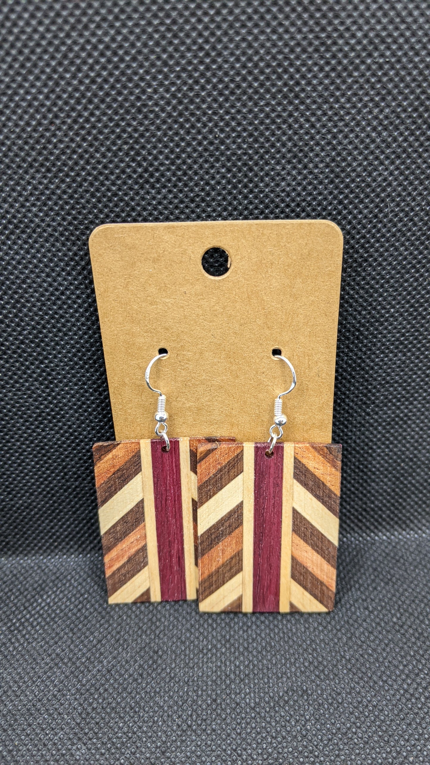 Segmented Wooden Earrings