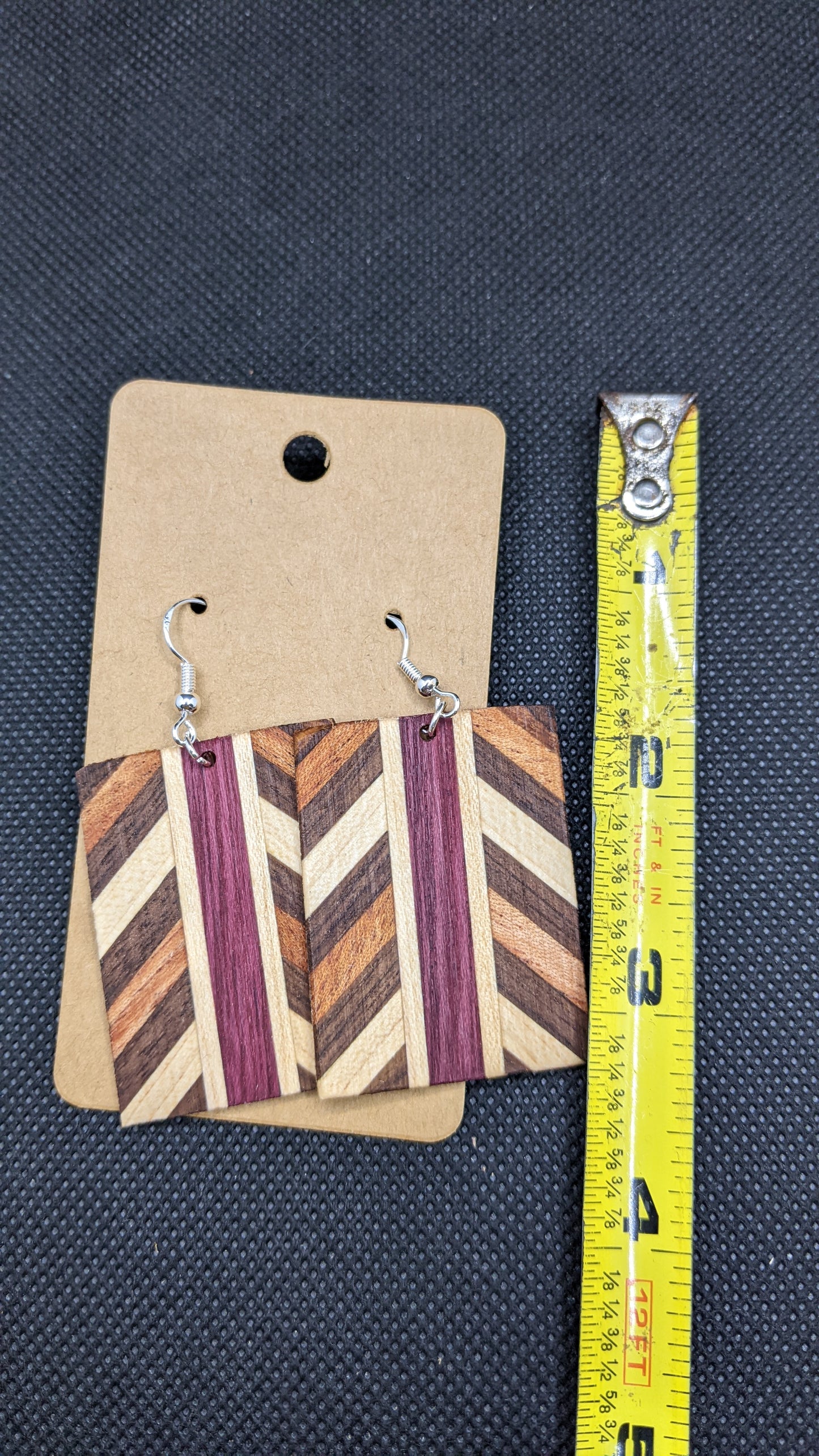 Segmented Wooden Earrings